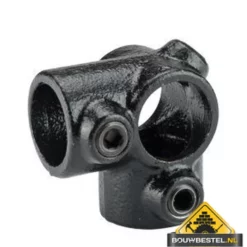 Koppelstuk ZWART Ø42mm Hoek/kruis
