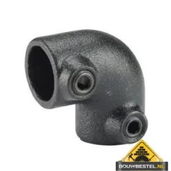 Koppelstuk ZWART Ø42mm Hoekstuk 90gr.