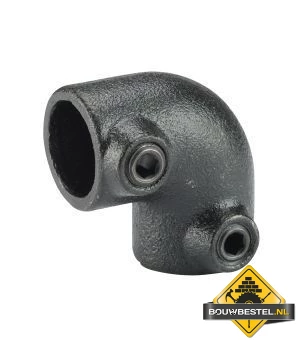 Koppelstuk ZWART Ø42mm Hoekstuk 90gr. 3 Koppelstuk ZWART Ø42mm Hoekstuk 90gr.