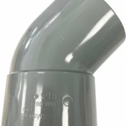 HWA Bocht 45 Graden Grijs Mof / Verjongd Spie 70mm