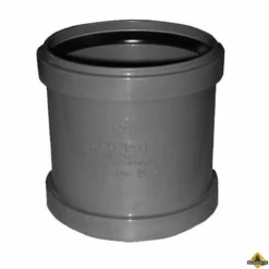 PVC Overschuifmof 2xmanchet Grijs 40mm