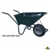 Tuin Kruiwagen Gecoat Frame 100 Liter Groen Softwiel (anti-lek Band) - NL-fabricaat