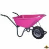 Tuin Kruiwagen Gecoat Frame 100 Liter Fuchsia - NL-fabricaat -hulpmiddel Verkoopwinkel kruiwagen tuin coating roze 100l