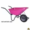 Tuin Kruiwagen Gecoat Frame 100 Liter Fuchsia Softwiel (anti-lek Band) - NL-fabricaat -hulpmiddel Verkoopwinkel kruiwagen tuin coating roze 100l anti lek softwiel