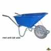 Tuin Kruiwagen Verzinkt Frame 100 Liter Blauw Softwiel (anti-lek Band) - NL-fabricaat -hulpmiddel Verkoopwinkel kruiwagen tuin verzinkt blauw 100l anti lek softwiel