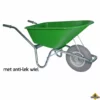 Tuin Kruiwagen Verzinkt Frame 100 Liter Limegroen Softwiel (anti-lek Band) - NL-fabricaat -hulpmiddel Verkoopwinkel kruiwagen tuin verzinkt groen 100l anti lek softwiel