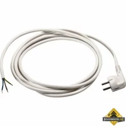 Kunststof Aansluitsnoer H05VV-F 3 G 1.5 Mm2 Met Haakse Stekker Wit 3 Meter