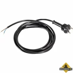 Kunststof Aansluitsnoer H05VV-F 3 G 1.5 Mm2 Met Haakse Stekker Zwart 3 Meter