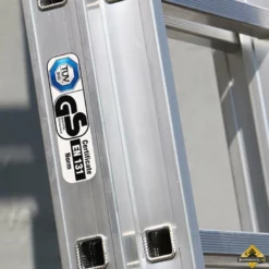 Ladder Premium (gecoat) + Smart Level Met 2x14 Sporten En Werkhoogte 730 Cm (Levertijd Ca. 1 Week) -hulpmiddel Verkoopwinkel ladder certificering 32 2