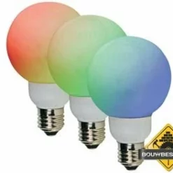 Rgb Ledlamp - E27 - 20 Leds - Diameter: 60mm