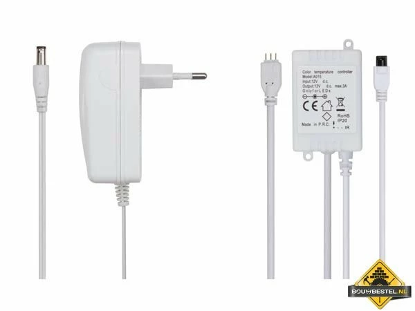 Kit Met Warm- En Koudwitte LED-strip, Controller En Voeding 6 Kit Met Warm- En Koudwitte LED-strip, Controller En Voeding - Afbeelding 4