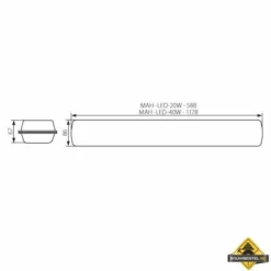 LED Spatwaterdicht Armatuur 1180mm IP65 IK08 4200 Lumen -hulpmiddel Verkoopwinkel led spatwaterdicht armatuur 580mm ip65 ik08 2100 1