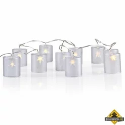 Ledslinger Met Cilindervormige Lichtjes Met Hologrameffect (UITVERKOOP, OP = OP) -hulpmiddel Verkoopwinkel ledslinger met cilindervormige lichtjes met hologrameffect 10 lampjes