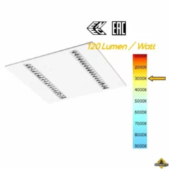 Luxe UGR17 Fonda Paneel 595 X 595 Lichtkleur 3000K 27W (flickerfree) -hulpmiddel Verkoopwinkel luxe ugr17 fonda paneel