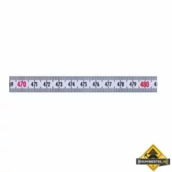 Memolon Wit Vlak Machinemeetlint Horizontaal Rechtsoplopend - 6 M X 13 Mm