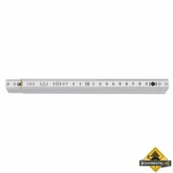 Memolon Witte Kunststof Timmermansduimstok - 1 M