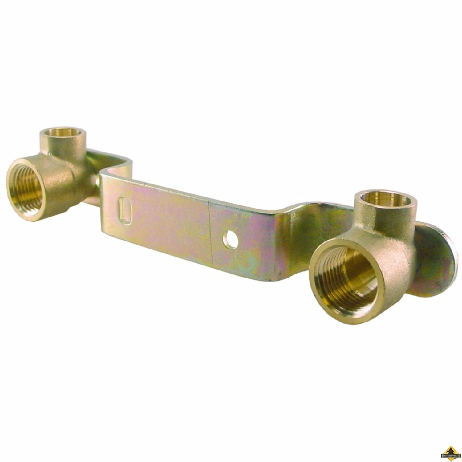 Messing Soldeer Muurplaat-beugel Gemini 3/8x 12cm 3 Messing Soldeer Muurplaat-beugel Gemini 3/8x 12cm