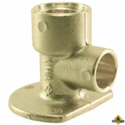 Messing Soldeer Muurplaat Laag Met Verh. Aans.1/2x15