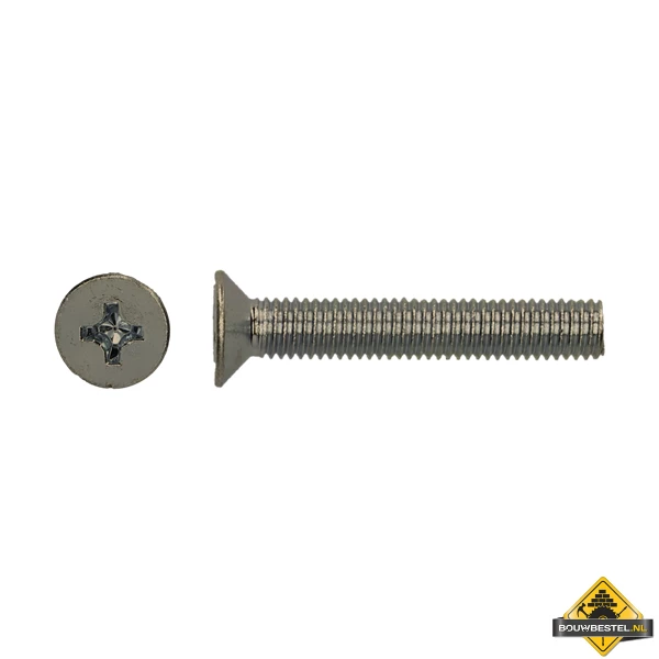 Metaalschroef RVS A2 DIN 965 M4x16mm | 200 Stuks 3 Metaalschroef RVS A2 DIN 965 M4x16mm | 200 Stuks