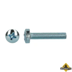 Metaalschroef Verzinkt Staal 4.8 DIN 7985H M8x25mm | 200 Stuks