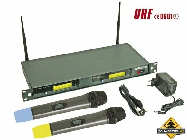 Draadloos 8-Kanaals Uhf Dubbel Microfoonsysteem Met Lcd-Scherm 3 Draadloos 8-Kanaals Uhf Dubbel Microfoonsysteem Met Lcd-Scherm