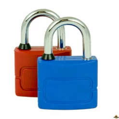 M-LOY Rood Messing Hangslot Gelijksluitend - 40 Mm