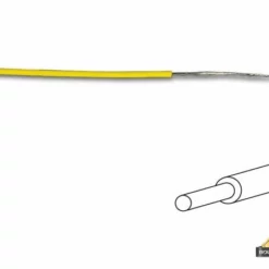 Montagedraad - Diameter: 1.4 Mm - 0.2 Mm2 - Volle Kern - Geel