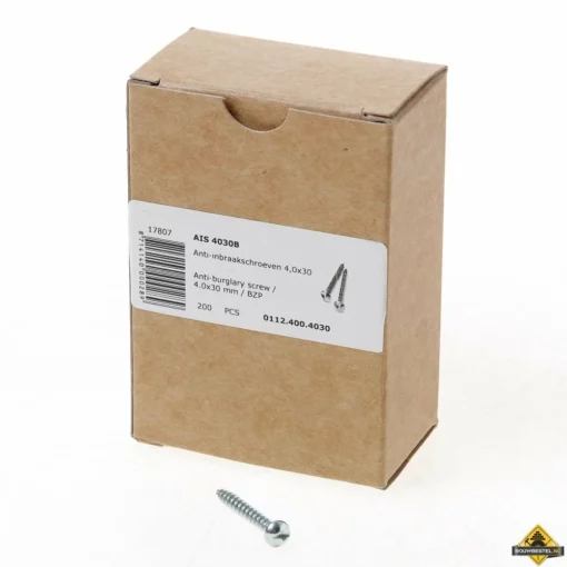 Ééntoer Anti-inbraak Schroeven 4x30mm Staal | 100 Stuks -hulpmiddel Verkoopwinkel ntoer anti inbraak schroeven 4x30mm staal 100 stuks
