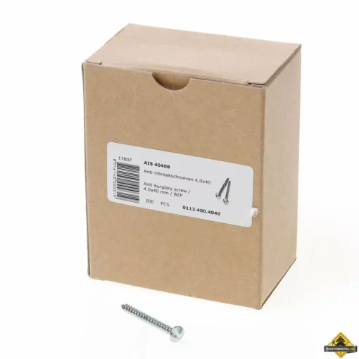 Ééntoer Anti-inbraak Schroeven 4x40mm Staal | 100 Stuks -hulpmiddel Verkoopwinkel ntoer anti inbraak schroeven 4x40mm staal 100 stuks