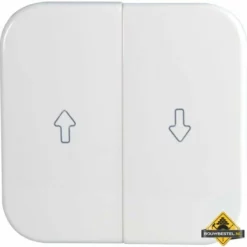 Opus 1 Dubbel Bedieningselement Voor Zonwering Schakelaar Helder Wit