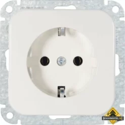 Opus 1 Geaarde Contactdoos - Zonder Krallen Alpinewit