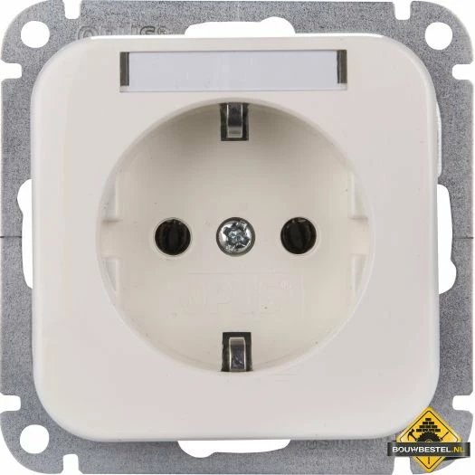 Opus 1 Geaarde Contactdoos Met Tekstveld Helder Wit 3 Opus 1 Geaarde Contactdoos Met Tekstveld Helder Wit