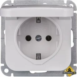 Opus 1 Geaarde Contactdoos Met Verend Klapdeksel Alpinewit -hulpmiddel Verkoopwinkel opus 1 geaarde contactdoos met verend klapdeksel alpinewit