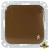 Opus 1 IP44 Geaarde Contactdoos Met Verend Klapdeksel Sepiabruin -hulpmiddel Verkoopwinkel opus 1 ip44 geaarde contactdoos met verend klapdeksel sepiabruin