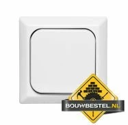 Opus 1 Kanto Pulsschakelaarwip, Alpine Wit Afdekraam Enkelvoudig