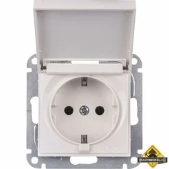 Opus 55 Geaarde Contactdoos Met Verend Klapdeksel Polarwit -hulpmiddel Verkoopwinkel opus 55 geaarde contactdoos met verend klapdeksel polarwit