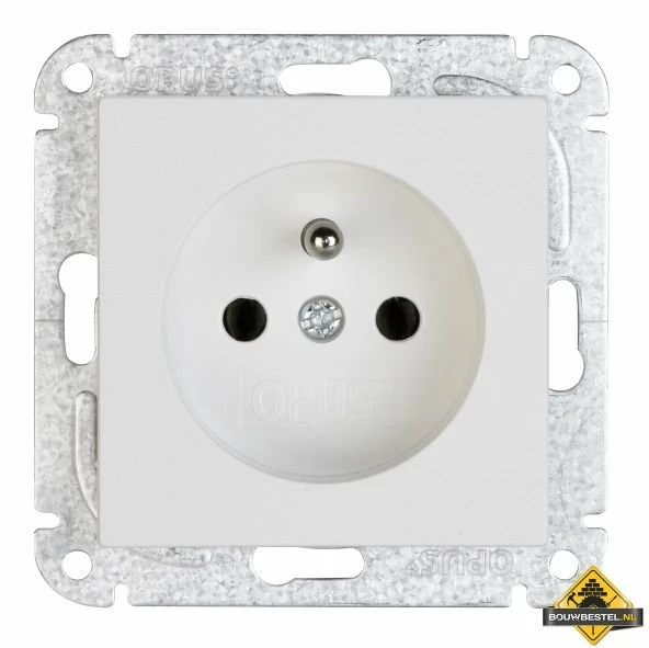 Opus 55 Geaarde Contactdoos Zwitserland, Polarwit 3 Opus 55 Geaarde Contactdoos Zwitserland, Polarwit