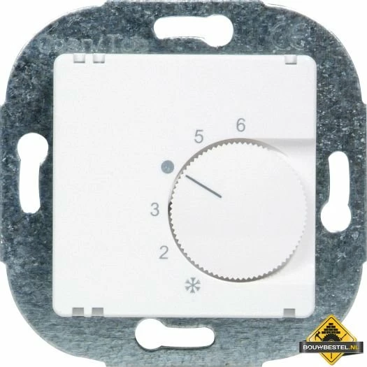 Opus 55 Kamerthermostaat 24 V, Verbreekcontact, AC/DC Alu - Zilver - Zijdeglans