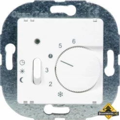 Opus 55 Kamerthermostaat, Verbreekcontact, Met Handschakelaar Verlaging/AAN/UIT Antraciet - Zijdeglans