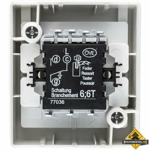 Opus Resist (puls)schakelaar 3-voudig Universele Schakelaar Uit/wissel/puls Helder Wit - Afbeelding 2