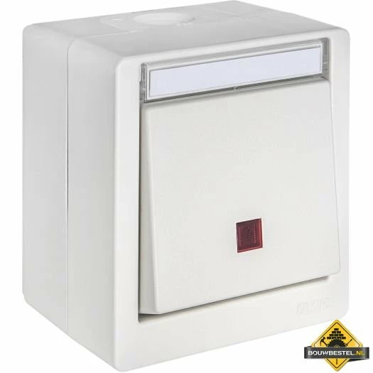 Opus Resist (puls)schakelaar Met Verlichting Controle Schakelaar Uit/wissel, Rode Lens Helder Wit - Afbeelding 2