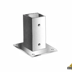 Paalhouder Op Plaat Thermisch Verzinkt 91x91mm