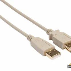 Usb 2.0 A- Mannelijke Stekker Naar Usb 2.0 A-Vrouwelijke Stekker / Koper / Basis / 1.8 M / Verguld