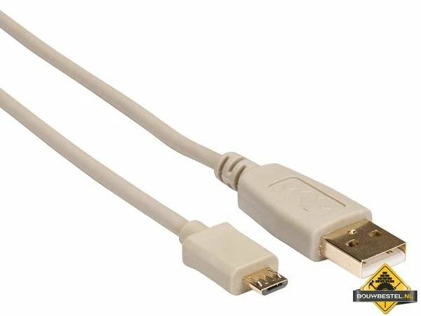 Usb 2.0 A-Plug Naar Micro-Usb Plug / Koper / Basis / 0.75 M / Verguld / M-M 3 Usb 2.0 A-Plug Naar Micro-Usb Plug / Koper / Basis / 0.75 M / Verguld / M-M