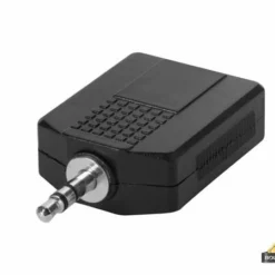 Mannelijk 3.5 Mm Jack Naar 2 X Vrouwelijk 6.35 Mm Jack - Stereo