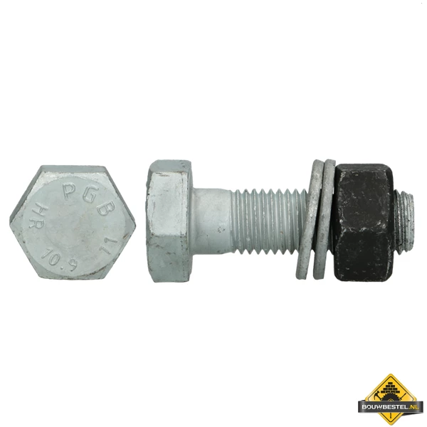 Set HR-Voorspanbout M12x70mm Verzinkt | 50 Stuks 3 Set HR-Voorspanbout M12x70mm Verzinkt | 50 Stuks