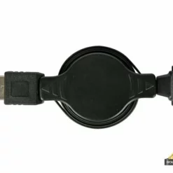 Usb Naar Micro Usb + Mini Usb Laadadapter - Zelfoprollend