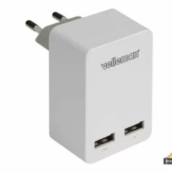 Lader Met Dubbele Usb-Aansluiting 5 V - 3.4 A Max. (2.4 + 1 A)