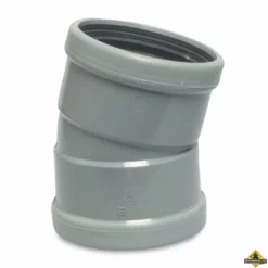 Bocht 15 Graden PVC-U 160 Mm SN8 Manchet DN150 Grijs KOMO/BENOR
