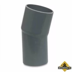 Bocht 15 Graden PVC-U 225 Mm Lijmmof X Lijm Spie 12.5 Bar Grijs Type Handgevormd